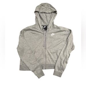 Nike Gray Cropped Hoodie